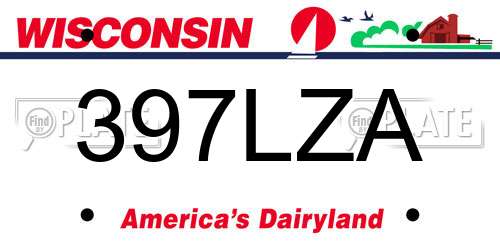 397LZA Wisconsin License Plate