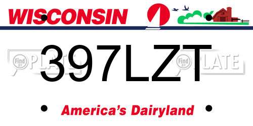 397LZT Wisconsin License Plate