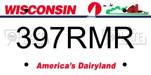 397RMR Wisconsin License Plate