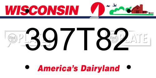 397T82 Wisconsin License Plate