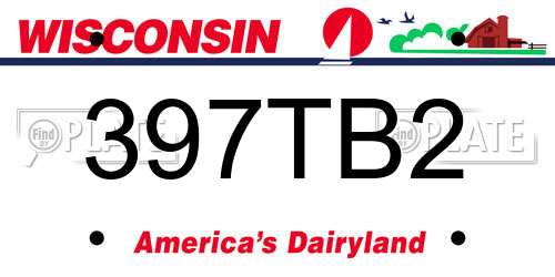 397TB2 Wisconsin License Plate