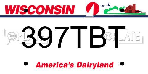 397TBT Wisconsin License Plate
