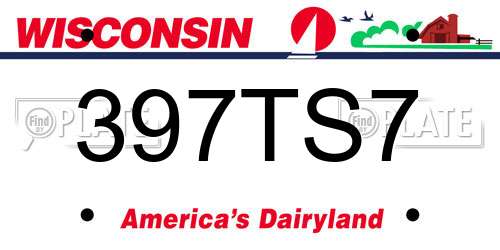 397TS7 Wisconsin License Plate