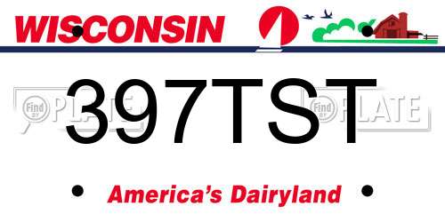 397TST Wisconsin License Plate