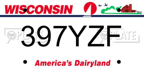 397YZF Wisconsin License Plate
