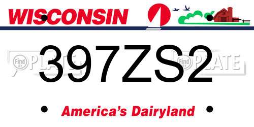 397ZS2 Wisconsin License Plate