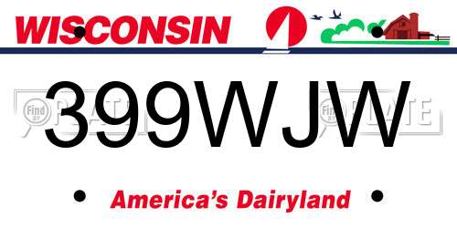 399WJW Wisconsin License Plate
