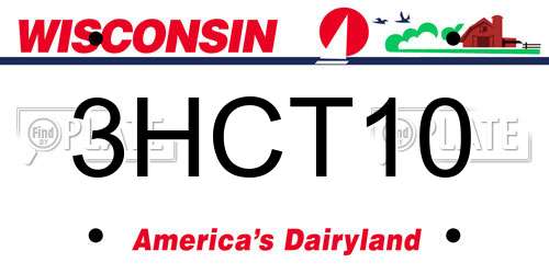 3HCT10 Wisconsin License Plate