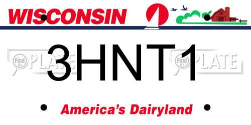 3HNT1 Wisconsin License Plate