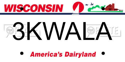 3KWALA Wisconsin License Plate