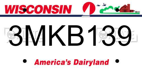 3MKB139 Wisconsin License Plate