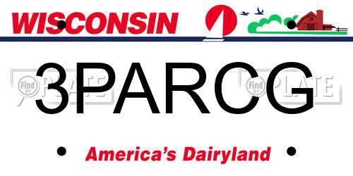 3PARCG Wisconsin License Plate