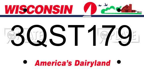 3QST179 Wisconsin License Plate