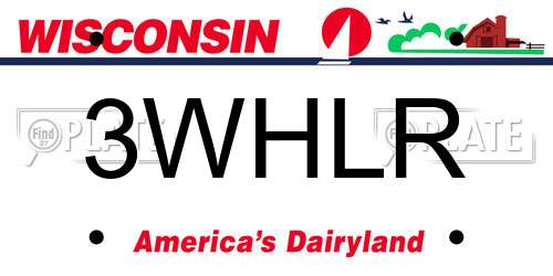 3WHLR Wisconsin License Plate