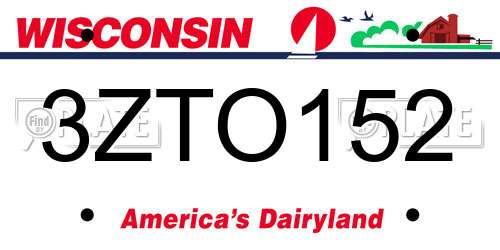 3ZTO152 Wisconsin License Plate