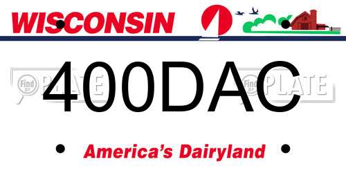 400DAC Wisconsin License Plate
