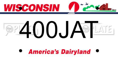 400JAT Wisconsin License Plate