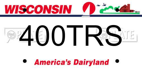 400TRS Wisconsin License Plate