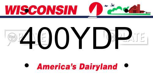 400YDP Wisconsin License Plate
