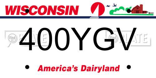 400YGV Wisconsin License Plate