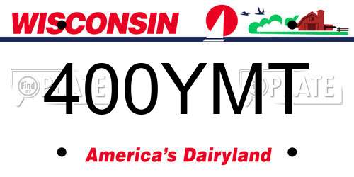 400YMT Wisconsin License Plate