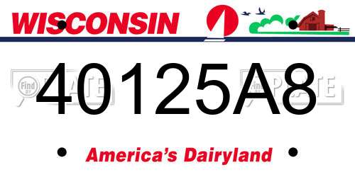 40125A8 Wisconsin License Plate