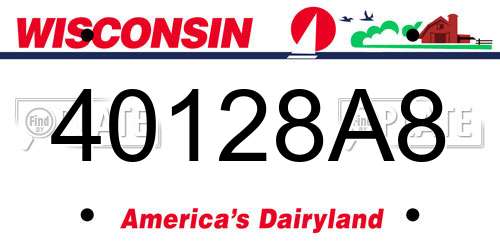 40128A8 Wisconsin License Plate