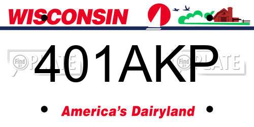 401AKP Wisconsin License Plate