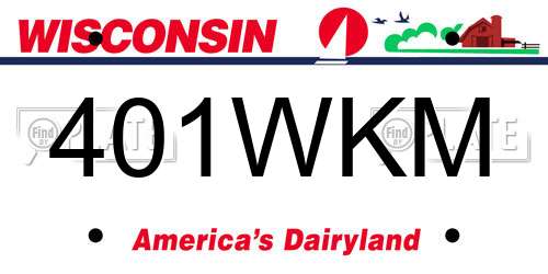 401WKM Wisconsin License Plate