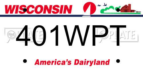401WPT Wisconsin License Plate