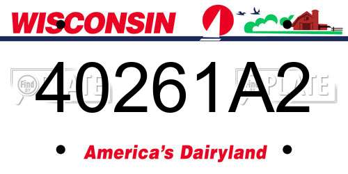 40261A2 Wisconsin License Plate