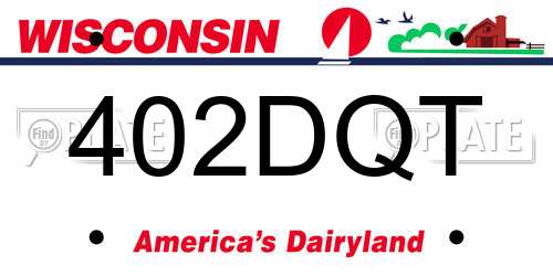 402DQT Wisconsin License Plate
