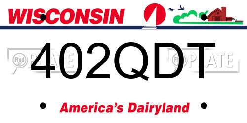 402QDT Wisconsin License Plate