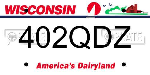 402QDZ Wisconsin License Plate