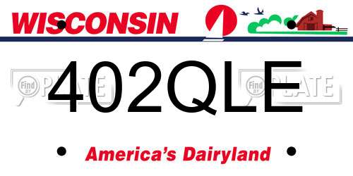 402QLE Wisconsin License Plate
