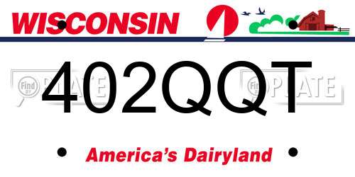 402QQT Wisconsin License Plate