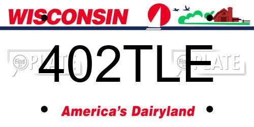402TLE Wisconsin License Plate