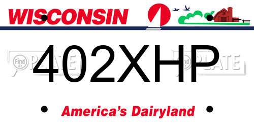 402XHP Wisconsin License Plate