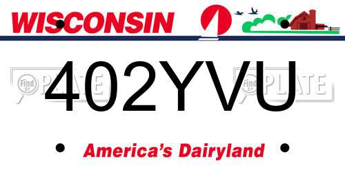 402YVU Wisconsin License Plate