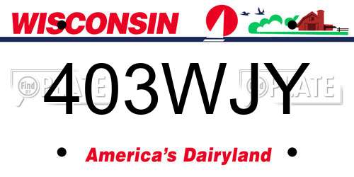 403WJY Wisconsin License Plate