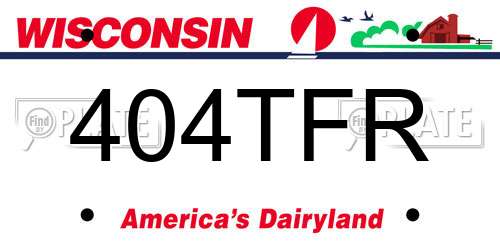 404TFR Wisconsin License Plate