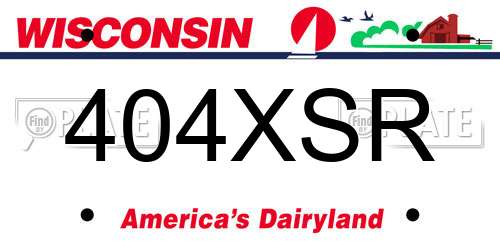 404XSR Wisconsin License Plate
