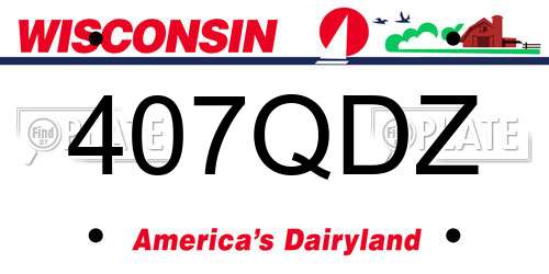 407QDZ Wisconsin License Plate