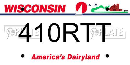 410RTT Wisconsin License Plate