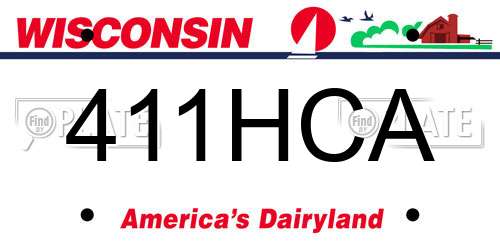 411HCA Wisconsin License Plate