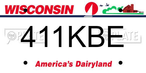 411KBE Wisconsin License Plate