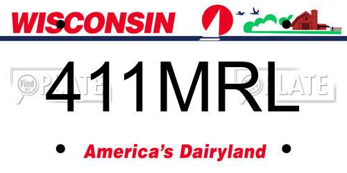 411MRL Wisconsin License Plate