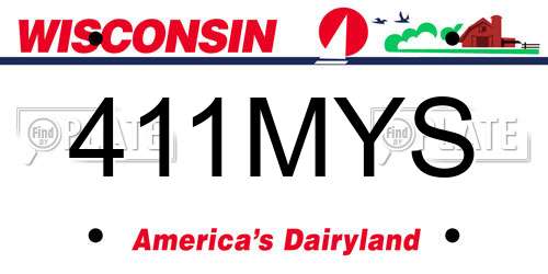 411MYS Wisconsin License Plate