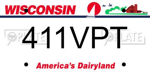 411VPT Wisconsin License Plate