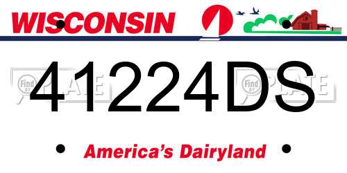 41224DS Wisconsin License Plate
